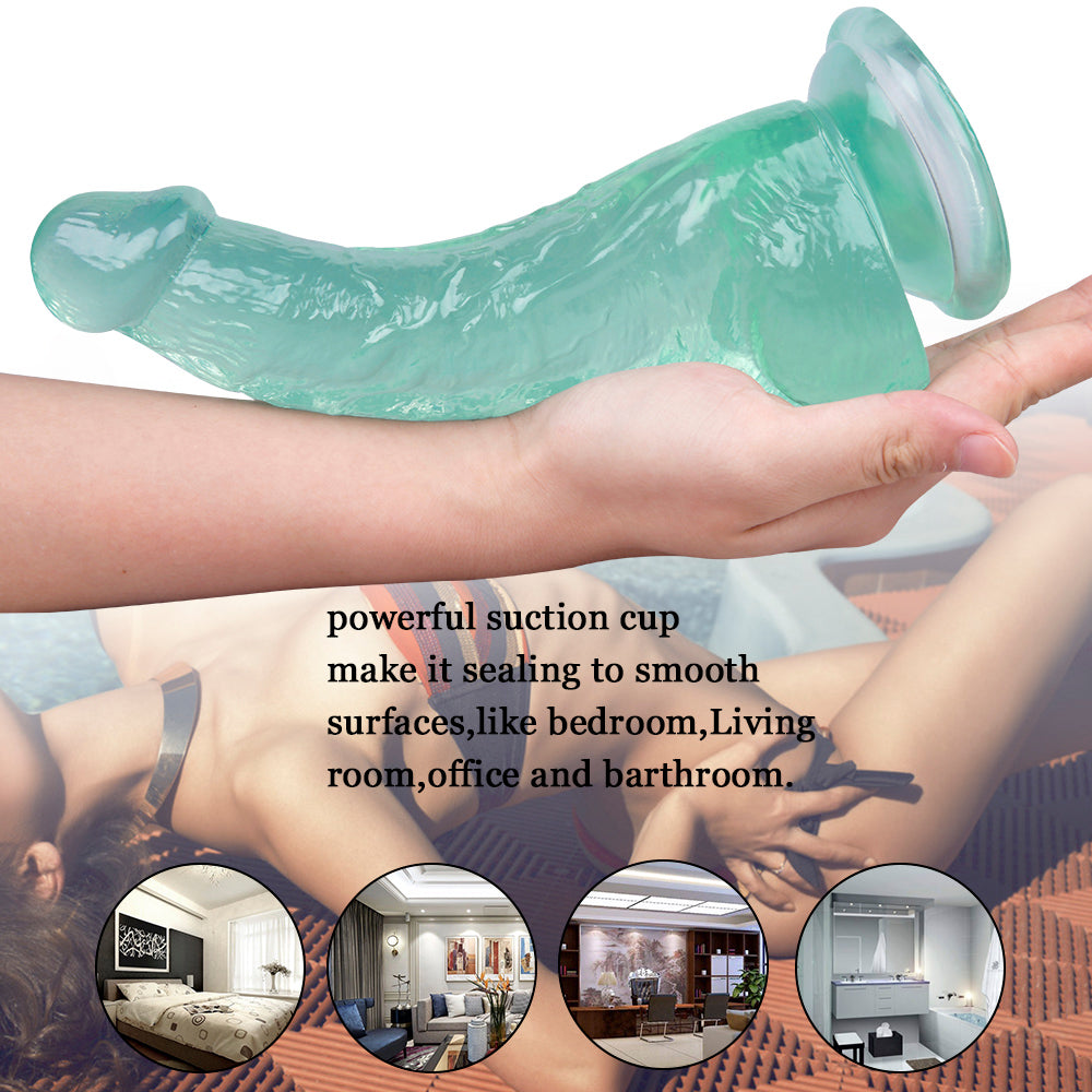 8.66 Inch Dildo with Suction Cup - Green