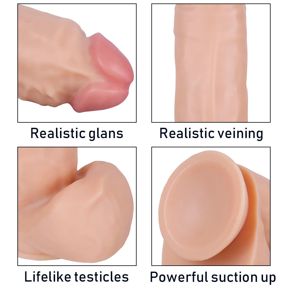 14.6 Inch Huge Dildo with Suction Cup - Light