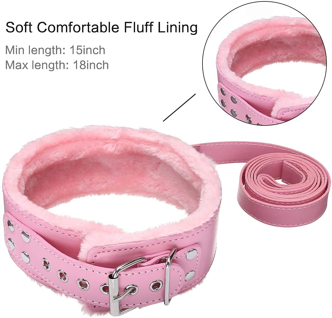 7PCS Under The Bed Sex Bondage System Set Bed Restraints Kit Leather Ankle Cuffs Set for Male Female Couple(Pink)