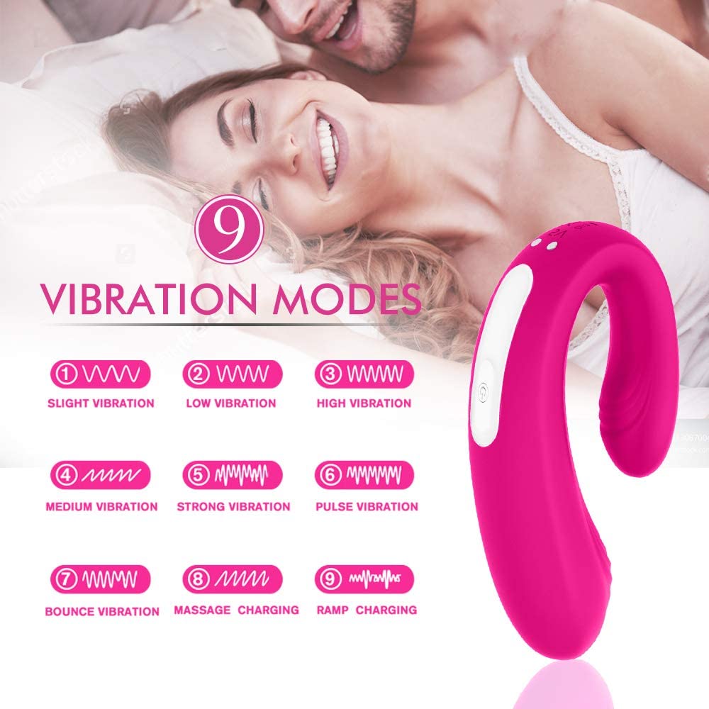 Rechargeable Clitoral & G-Spot Vibrator, Waterproof Couples Vibrator with 9 Powerful Vibrations, Wireless Remote Control Clitoris G Spot Stimulator, Adult Sex Toy for Women Solo Play or Couples Fun