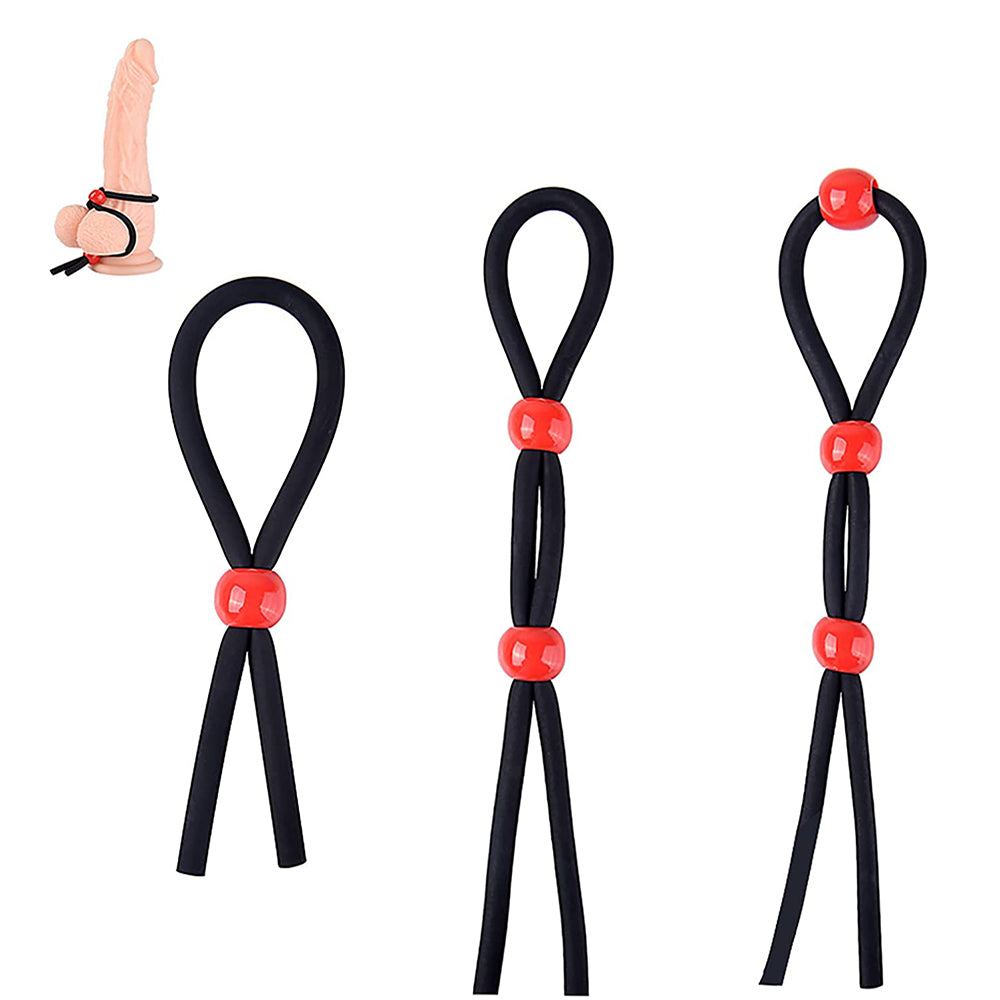 Adjustable Cock Ring Set Love Rings Basic Penis Ring Sex Toys, 3 Pcs
