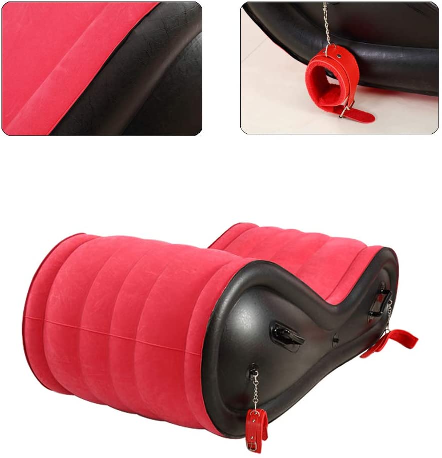 Inflatable Sofa with Cuff Kit for BDSM and Bondage Play,Sex Game Furniture for Couple Deeper Position Support