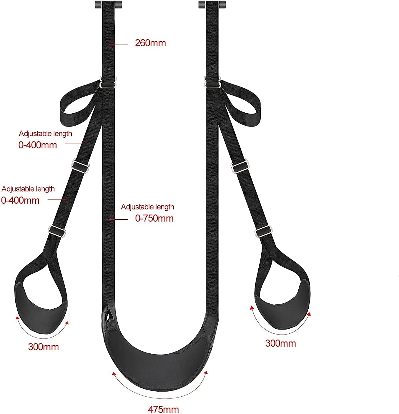 Door Sex Swing with Seat, Gift: Reuse Finger Cots, Sexy Slave Bondage Love Slings Restraints Toys SM Game BDSM for Adult Couples with Adjustable Straps, Holds up to 300lbs