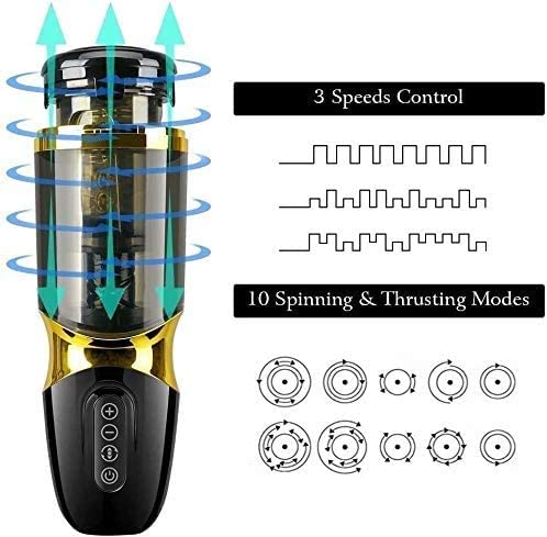 Automatic 10 Modes Blowjob Machine for Men Handsfree Sucking Electric Adulty Underwear for Men Sleeve Adult Toys Heating Hands Free Masterbrators for Men Rechargeable