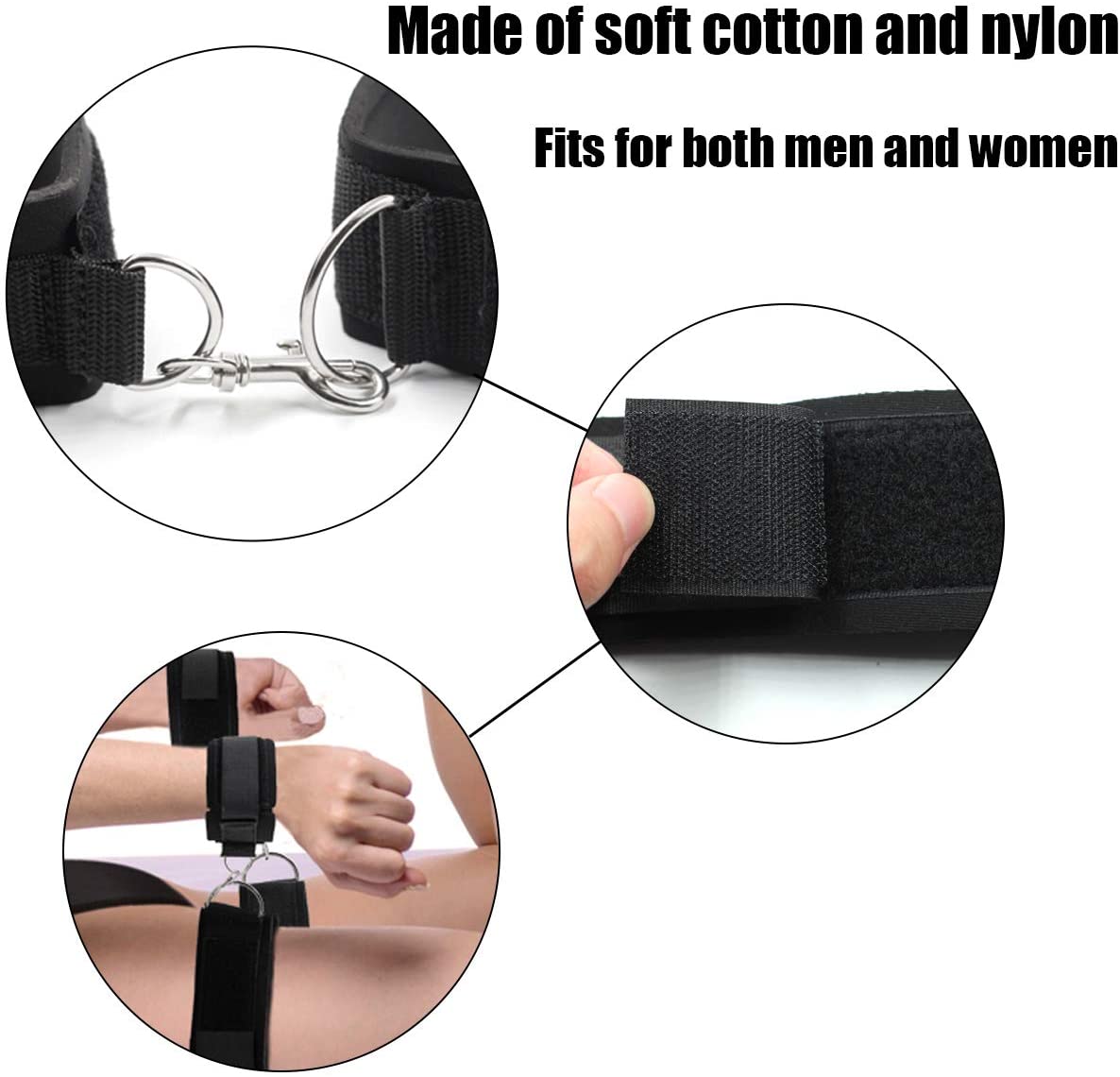 Thigh Wrist Cuffs Restraints Handcuffs BDSM Sex Toys for Women Leg Straps Tie Set Bondage for Couples SM Games