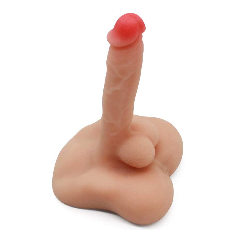 Men Penis Doll, 7 inch Realistic Dildo Flexible G-spot Cock with Flat Base and Tight Anal Hole Unisex Masturbation Toys for Women Men