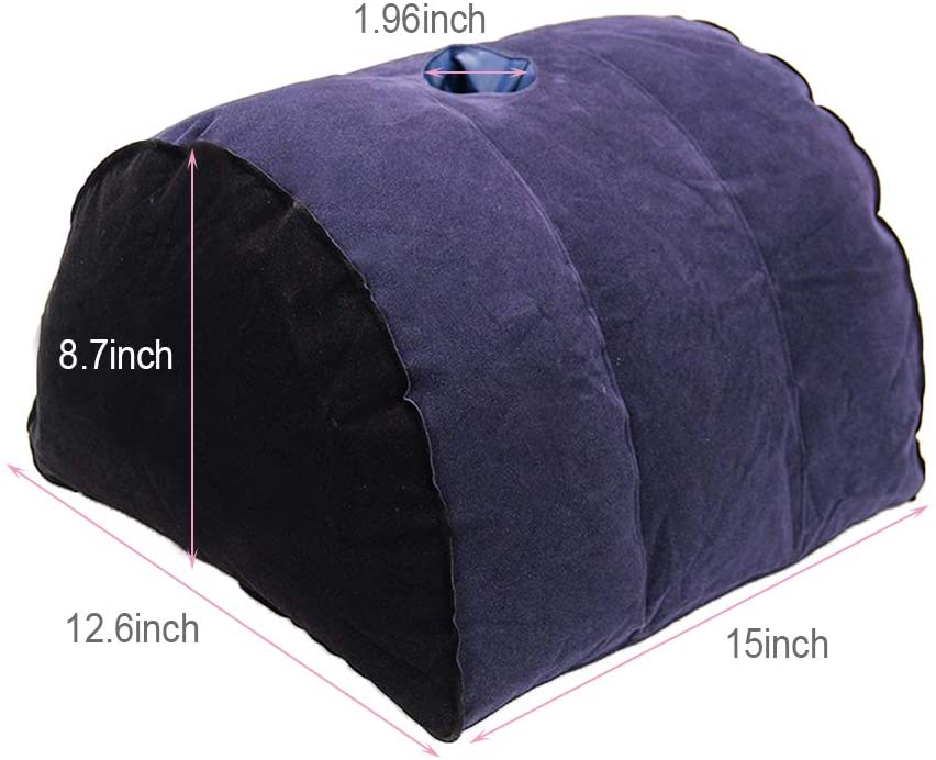 Inflatable Half Moon Pillow Lumbar Posture Support Sex Cushion for Coupe Multifunctional Portable Travel Pillow