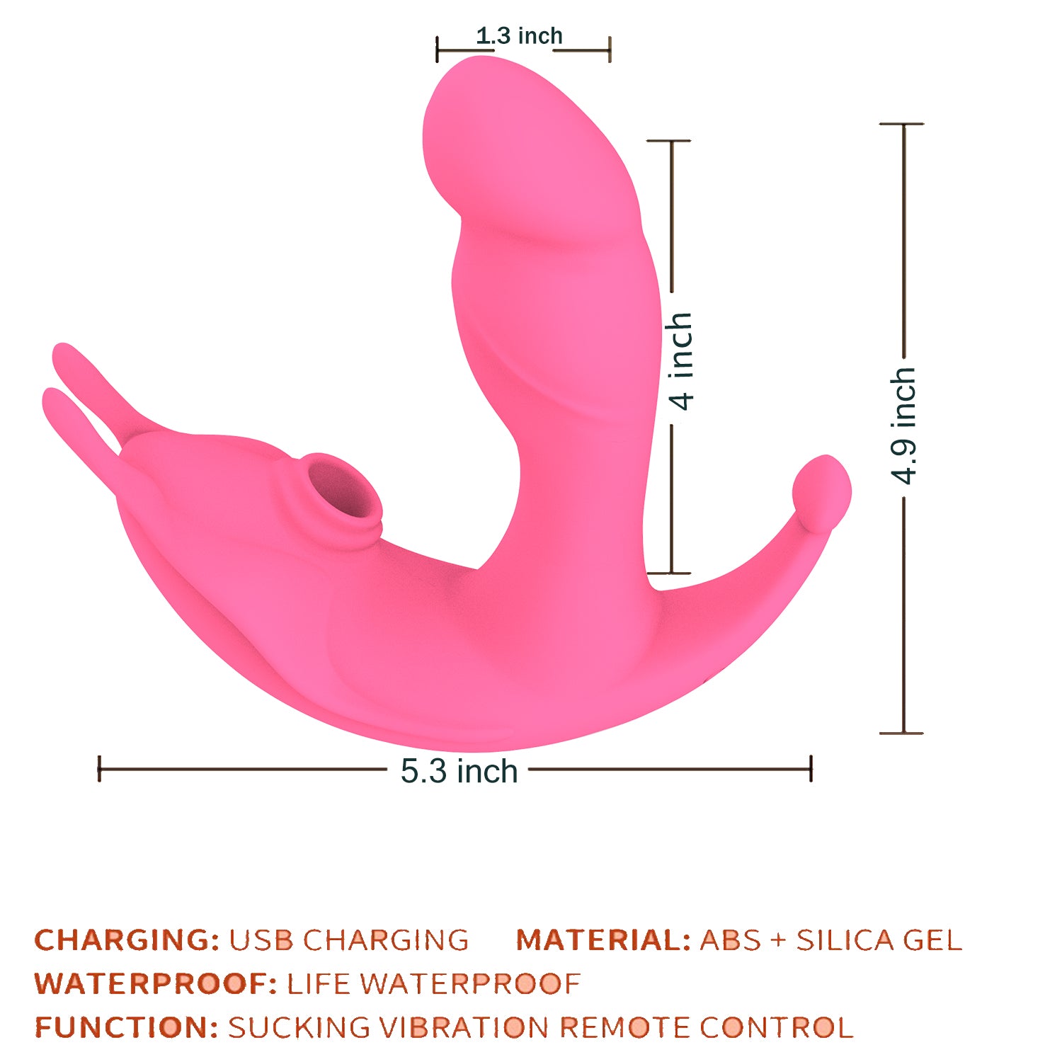 Clitoral Sucking Licking G-Spot Vibrator, Nipple Clit Anus Teasing 3 in 1 Massager with 10 Modes, Rose Vibrator Vaginal Clitoris Stimulator, Rose Sex Toys for Women Couples