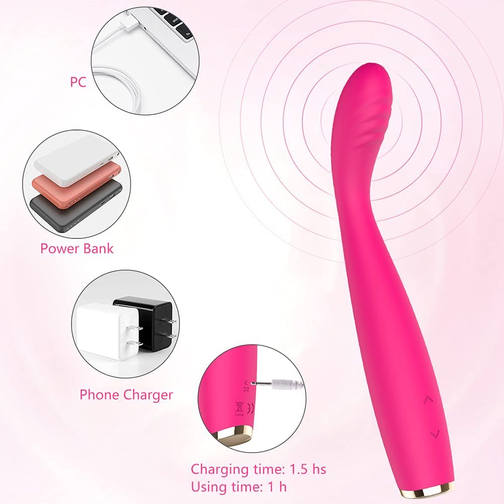 Rose Vibrator, High-Frequency G Spot Clitoris Vibrator with 5 Speeds & 10 Modes - Super Powerful Clitoral Vaginal Stimulator for Quick Orgasm, Vibrating Massager Wand for Women for Sex