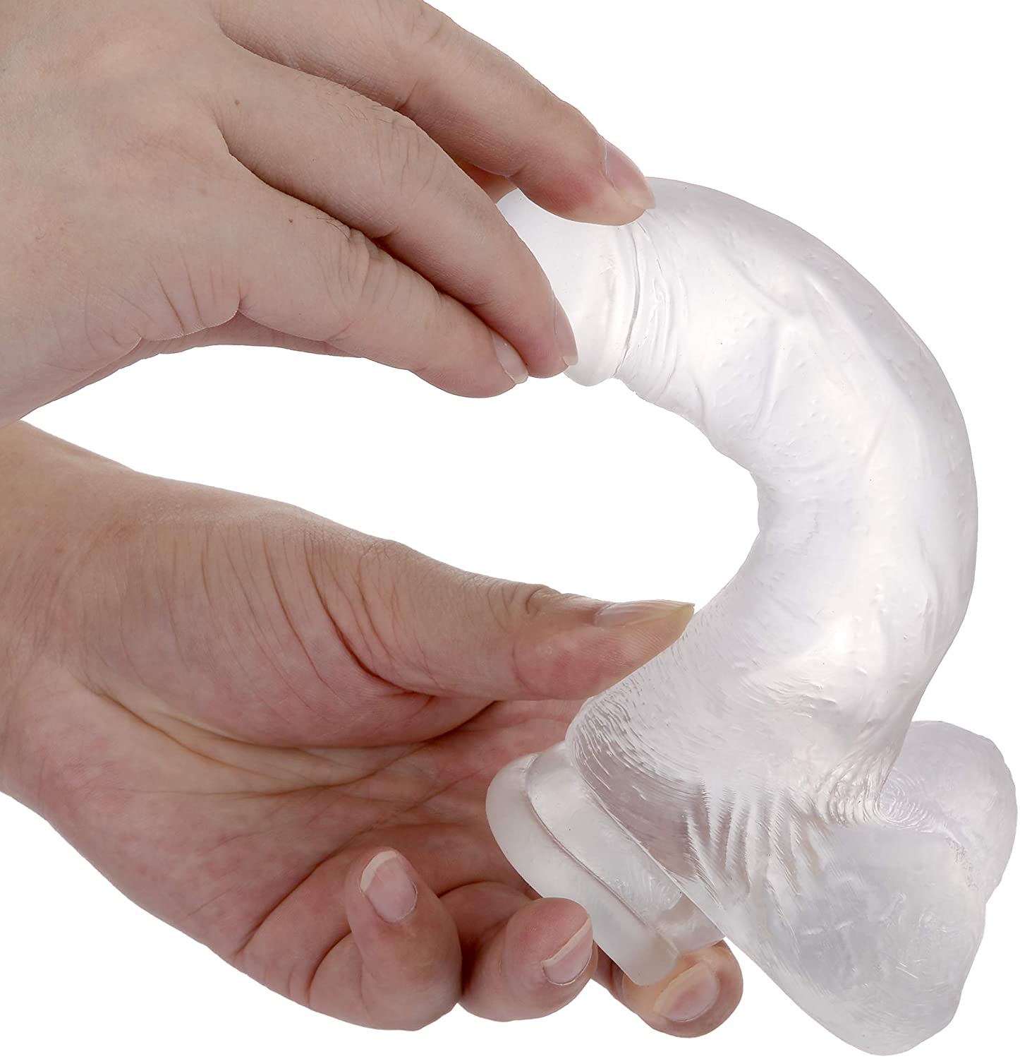 Realistic Dildos Feels Like Skin, 7.3 Inch Clear Dildo with Suction Cup for Hands-Free Play, Body-Safe Material and Adult Sex Toys for Women - Koawas