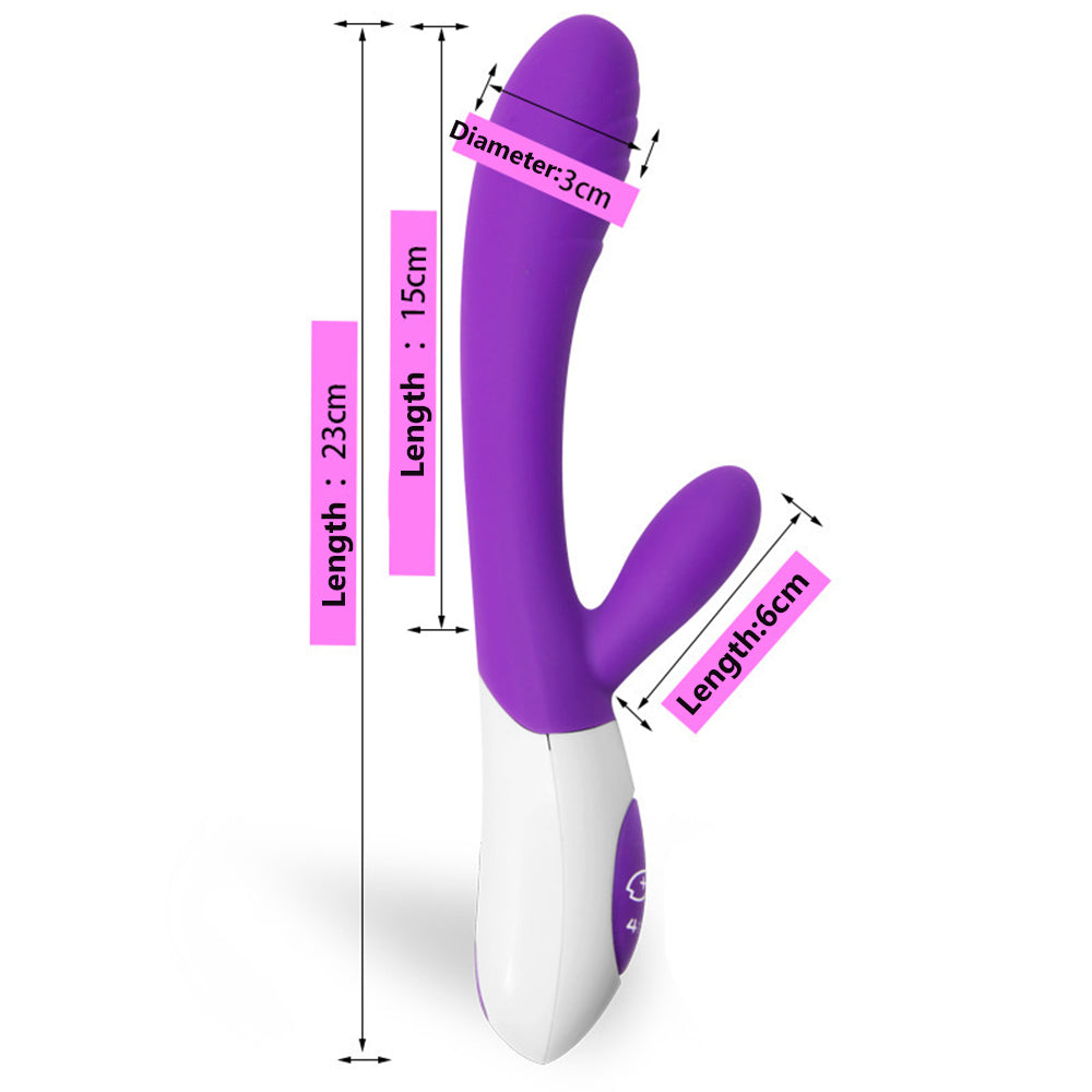 G Spot Clitoris Stimulation Dildo Vibrator, Telescopic Rabbit Realistic 10 Thrusting Vibration Modes for Women and Couple Masturbation, Silicone Rechargeable Adult Sex Toy for Throat Trainer